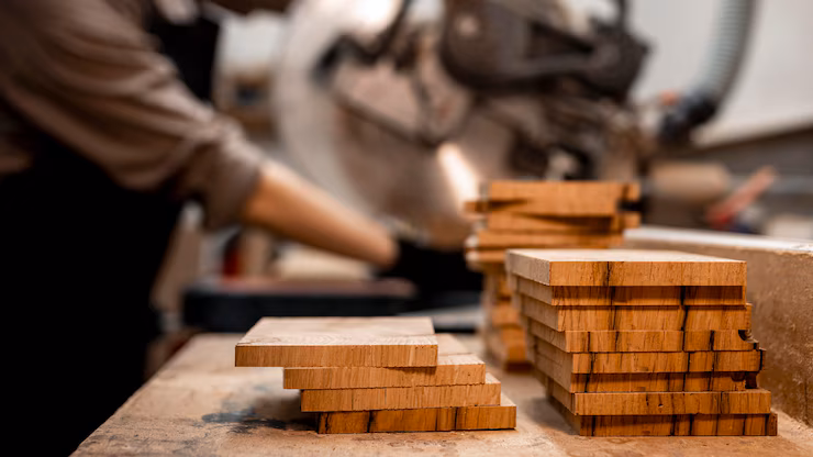 Different types of engineered wood products used in modern construction.