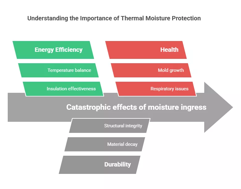 Thermal moisture protection prevents mold, decay, and boosts energy efficiency and durability.










